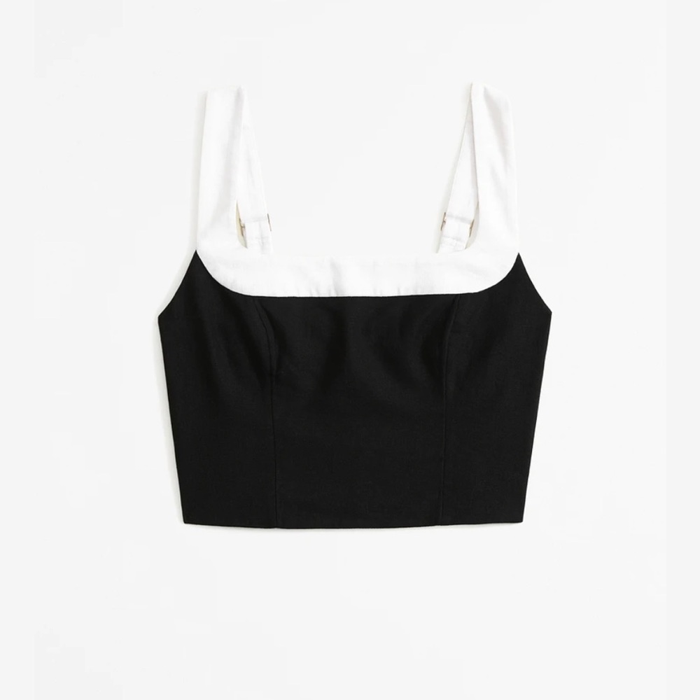 Abercrombie&Fitch Black Linen Top, Size XL